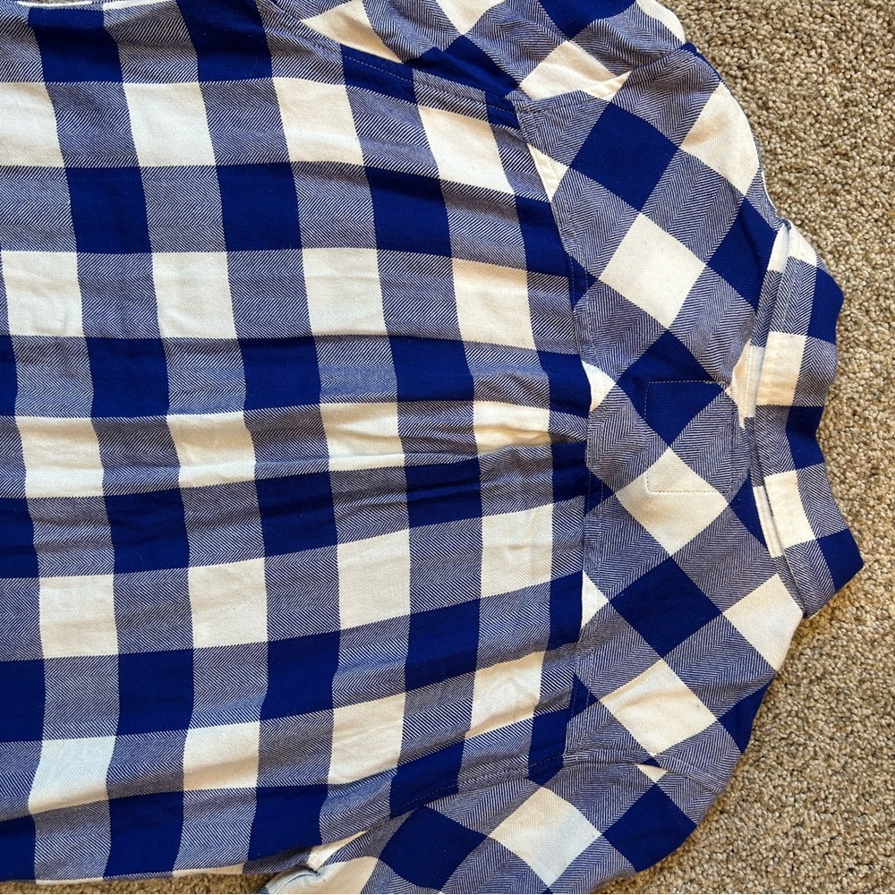 RAILS Hunter Cobalt and White Buffalo Check Button Down Long Sleeve. Soft!! Med - Picture 8 of 15